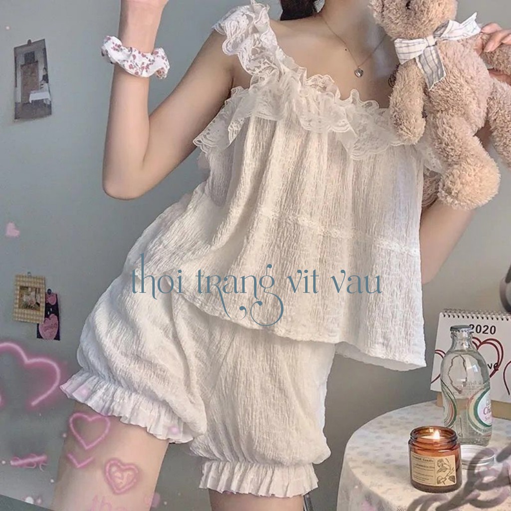 Baby sugar Spaghetti strap Sleep Set Is Very Cute, Foam On The Exact ...