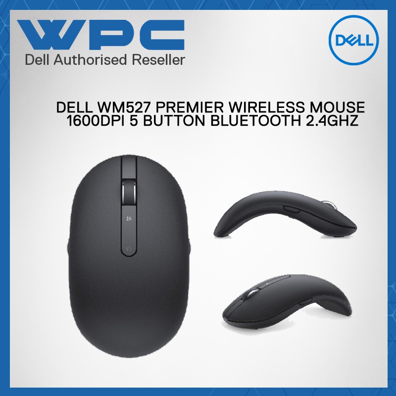 DELL WM527 PREMIER WIRELESS MOUSE 1600DPI 5 BUTTON BLUETOOTH 2.4GHZ