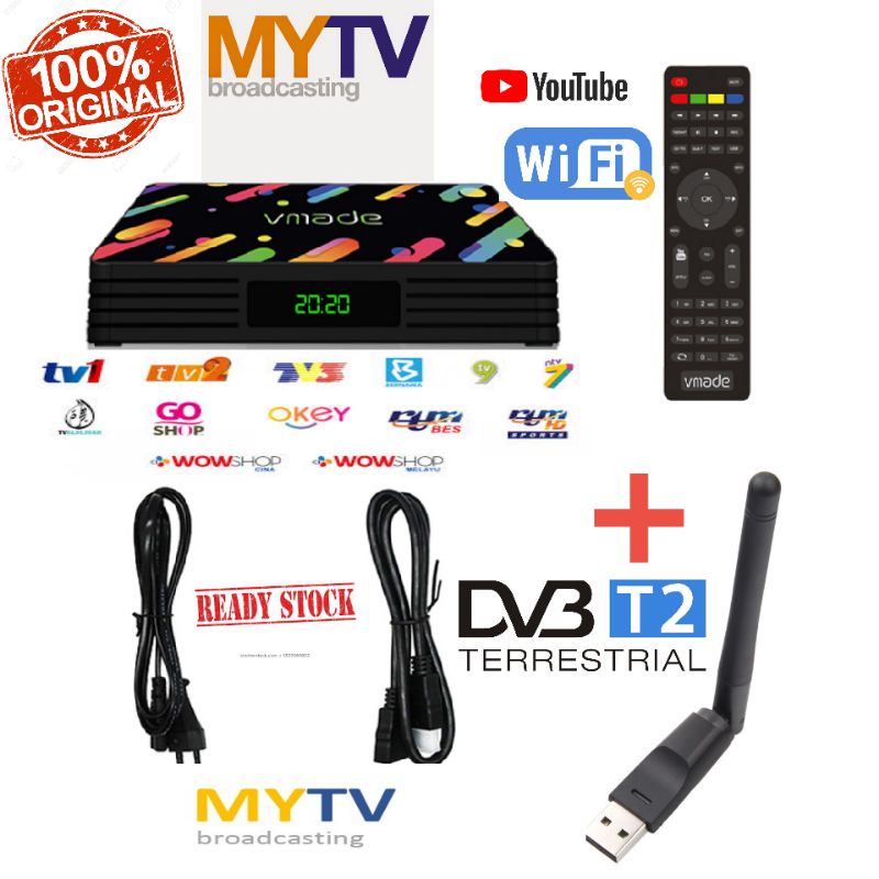 2025 Newest H.265 dolby MYTV Decoder Vmade DVB-T2 K5 Digital TV ...