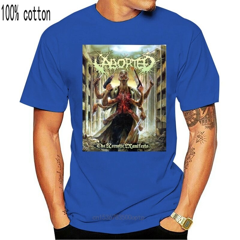 New Authentic ABORTED Band Necrotic Manifesto Album Cover Art Logo T ...