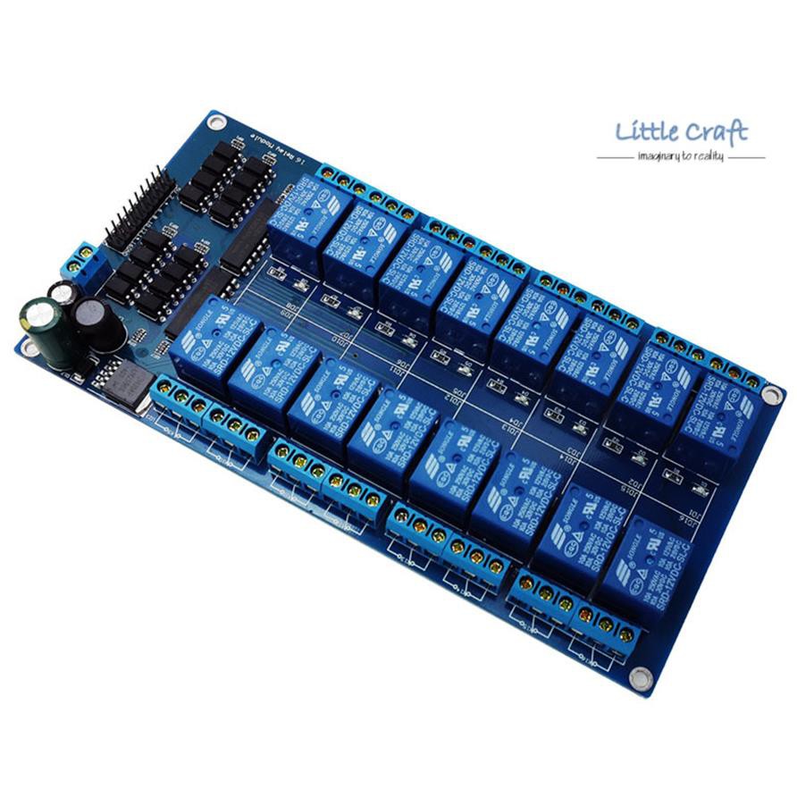 16 Channel Isolated 5V Relay Module For Arduino, Robotics, Respberry ...