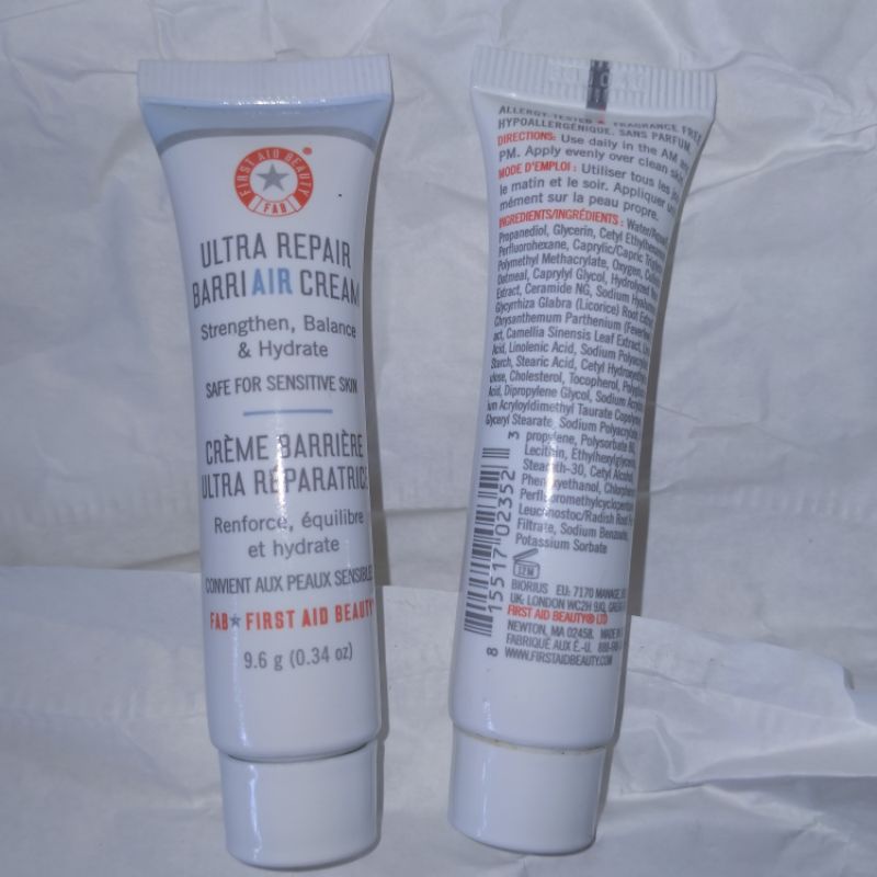 Travel Size FIRST AID BEAUTY ULTRA REPAIR BARRIAIR CREAM 9.6g
