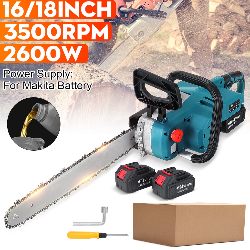 588vf 16/18 Inch 2600W 88VF Portable Rechargeable Electric Chainsaw