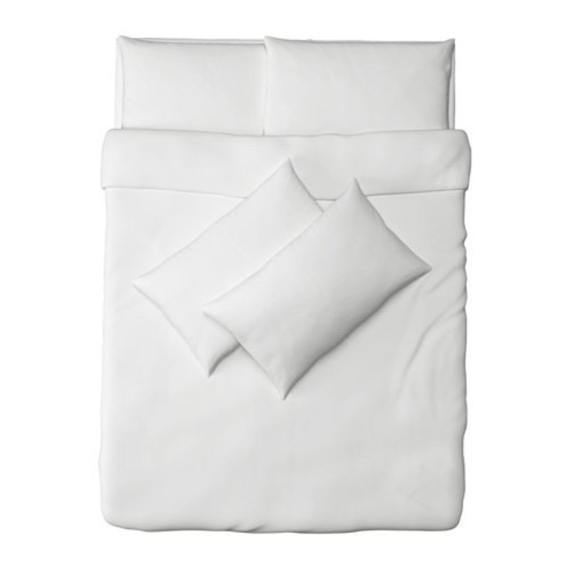 Ikea Dvala 100 Cotton White Bedding Set Duvet Cover And Pillowcase Set