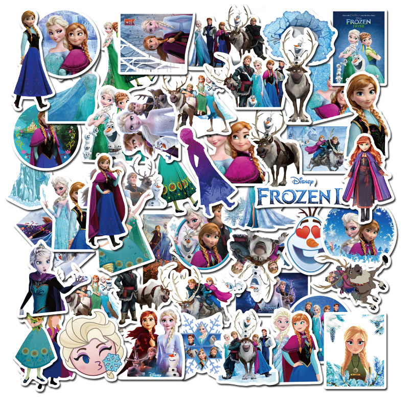 50Pcs/Set F.r.o.z.e.n Series 01 Stickers Classical Movie Anna Elsa DIY ...