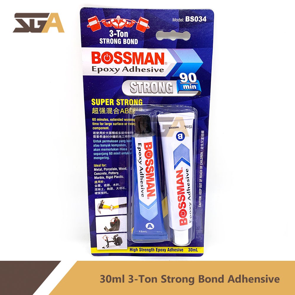 Bossman 30ML Epoxy Glue Gam Adhesive 90 min Super Strong Glue BS034 ...