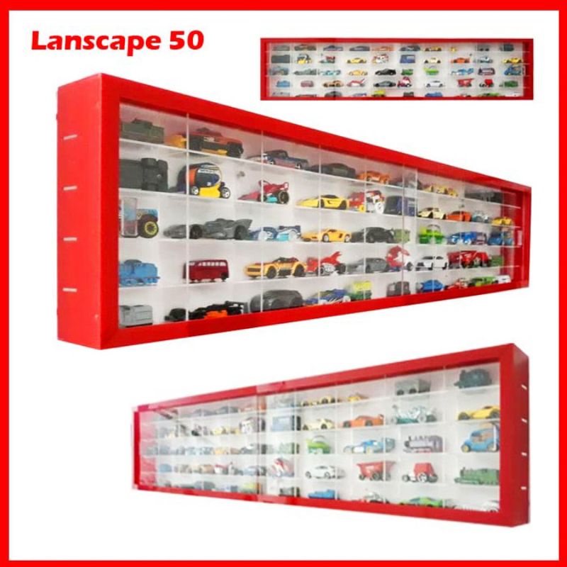 Hotwheels acrylic rack 50 cars landscape trucks diecast Hotwheels rack ...