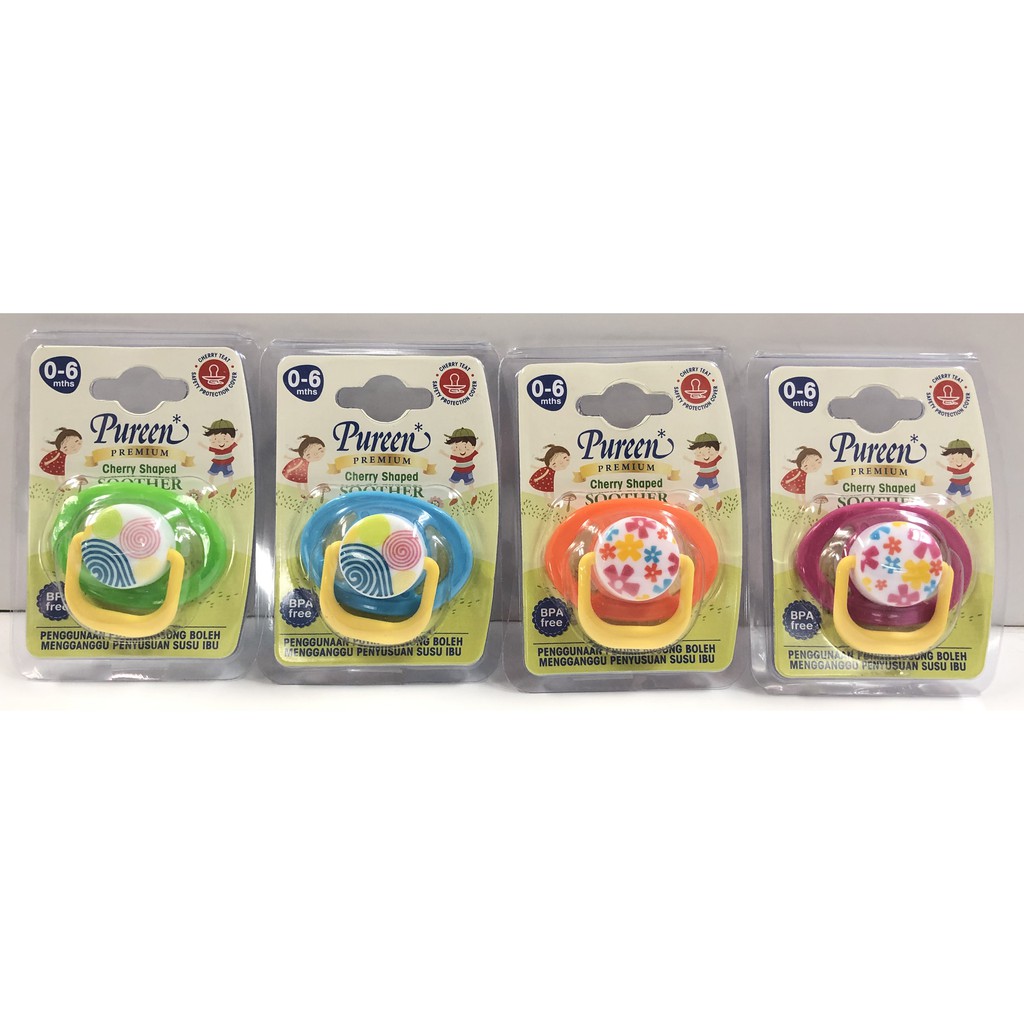 Pureen Premium Cherry Shaped Soother 0-6 months (PPCS-1) / 6+ months ...