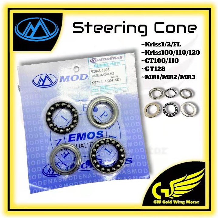MODENAS STEERING CONE BEARING KONE SET KRISS 1 2 KRISS100 110 120 ...