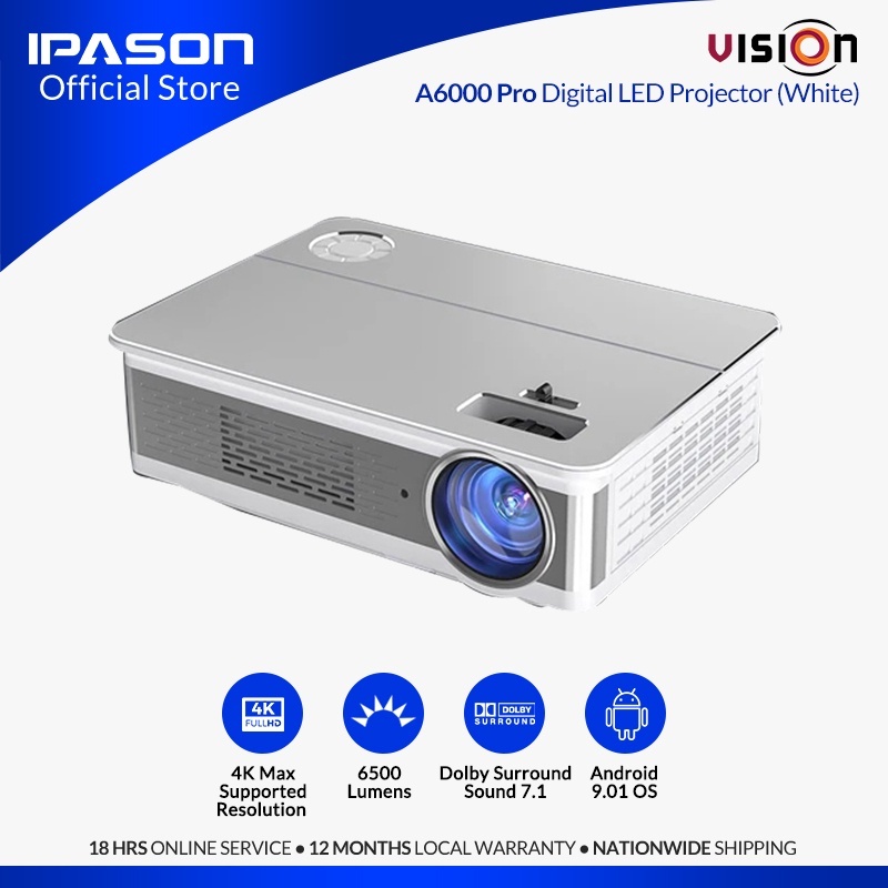 VISION A6000 PRO Native - 1080p Support 4K Projector, Full HD Movie 3D ...