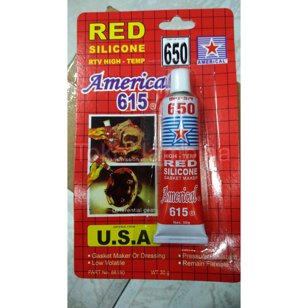 MERAH Gasket Glue - Red Silicone High Temp - Small Red Sealant 30g ...