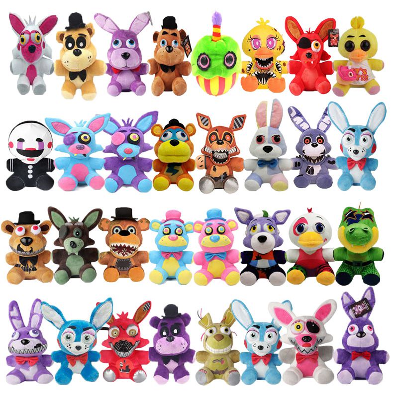 18cm FNAF Plush Toys Doll Kawaii Bonnie Chica Golden Foxy Gift For