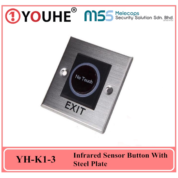YOUHE YH-K1-3 Infrared Sensor Button With Steel Plate (No Touch ...
