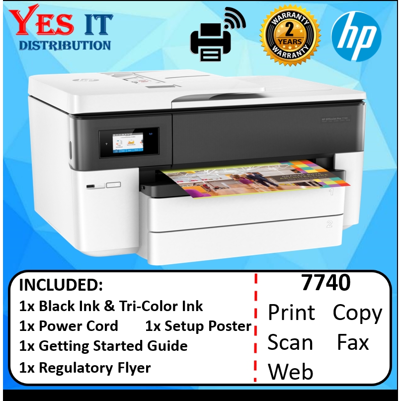 HP Color OfficeJet Pro 7740 Wide Format - All-in-One Printer