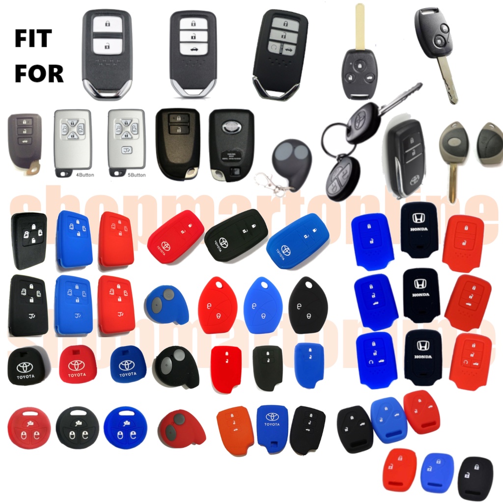 Car Silicone Remote Key Cover Honda City Jazz HRV BRV Accord Toyota ...