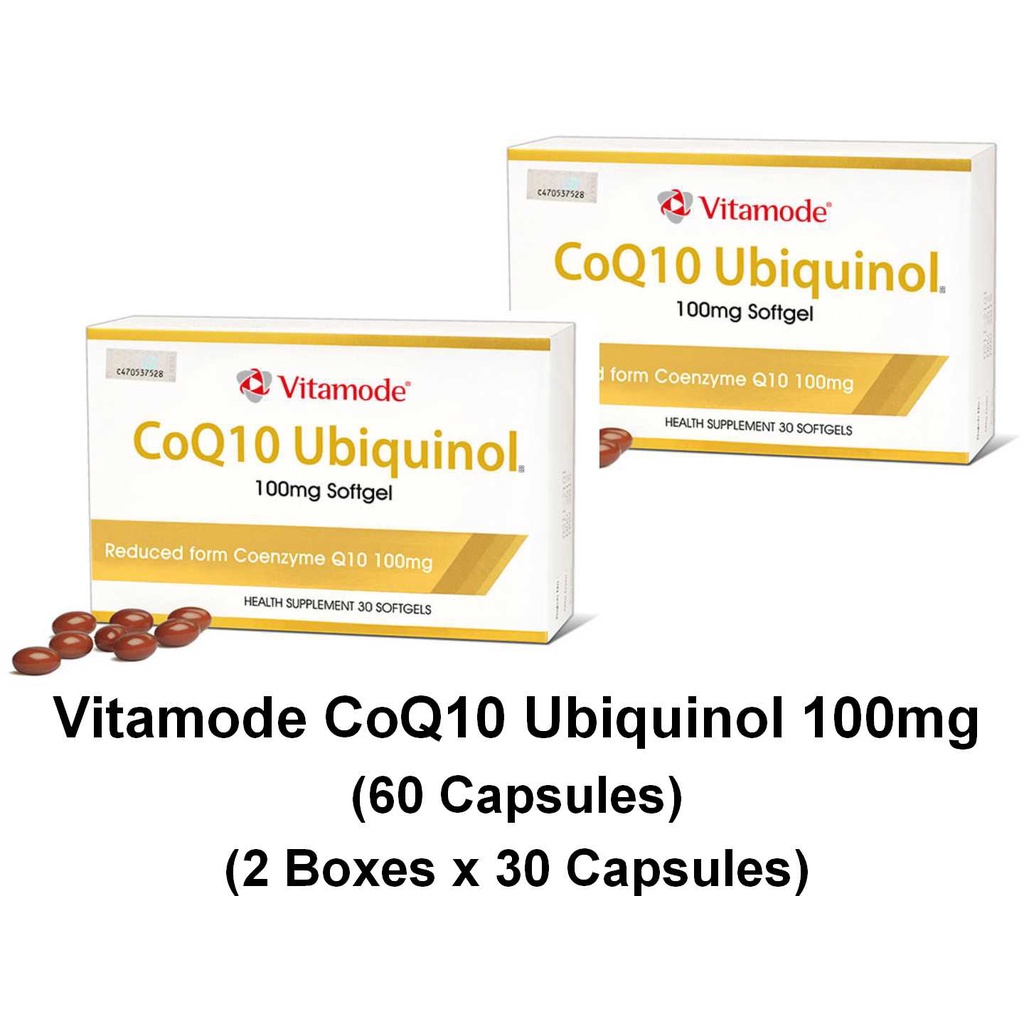 (正品 / Original) Vitamode CoQ10 Ubiquinol 100mg Cap 60's (2 Boxes x 30