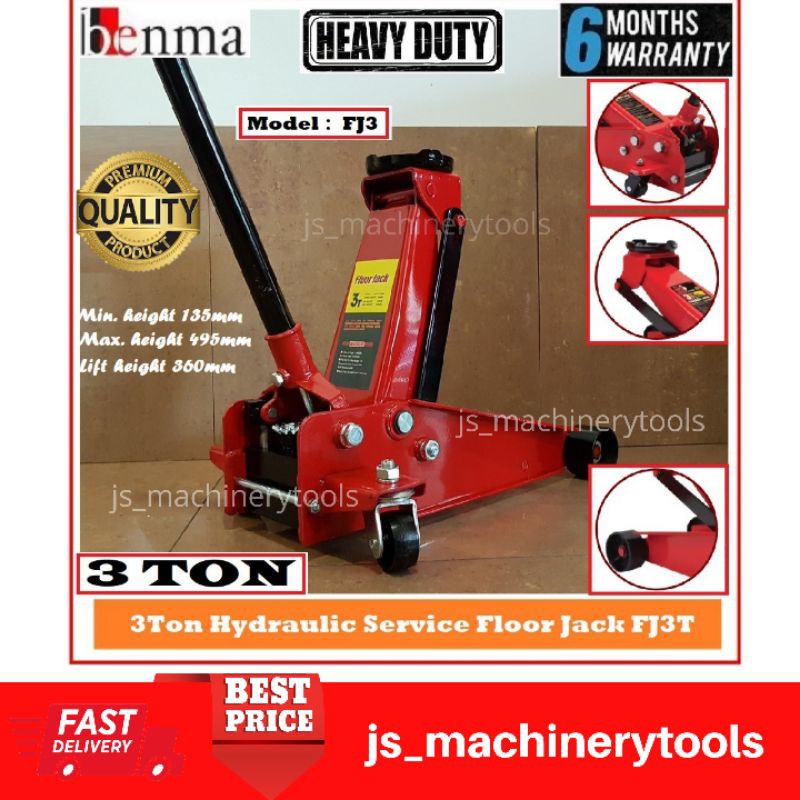 Benma hydraulic floor jack 3Ton Garage floor jack jack kereta Shopee