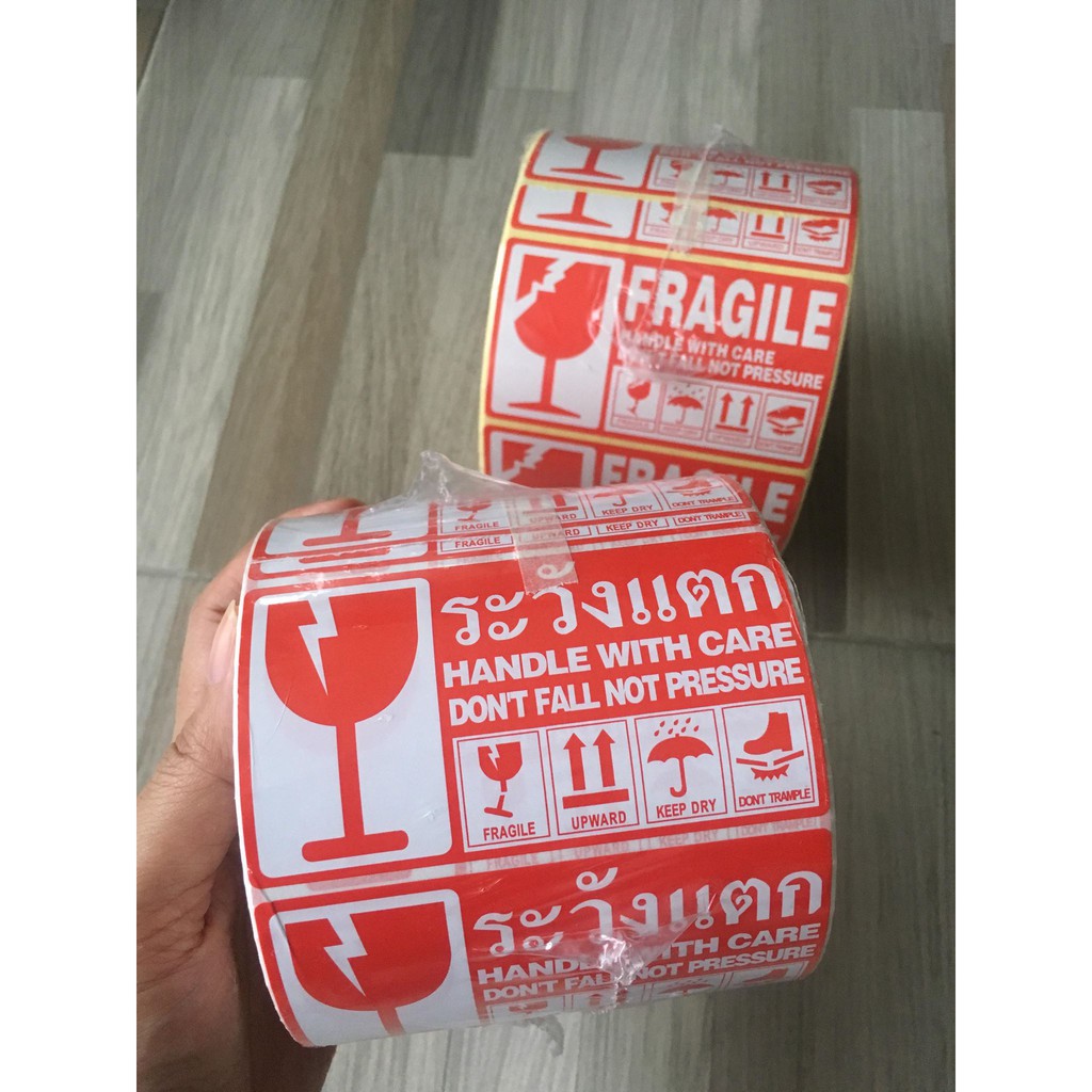 Sticker Beware Of Breakage Kerry Fragile | Shopee Malaysia