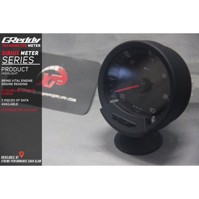 ORIGINAL READY STOCK Greddy Sirius Series Meter Tachometer RPM Reading 7 Colour LED Shopee