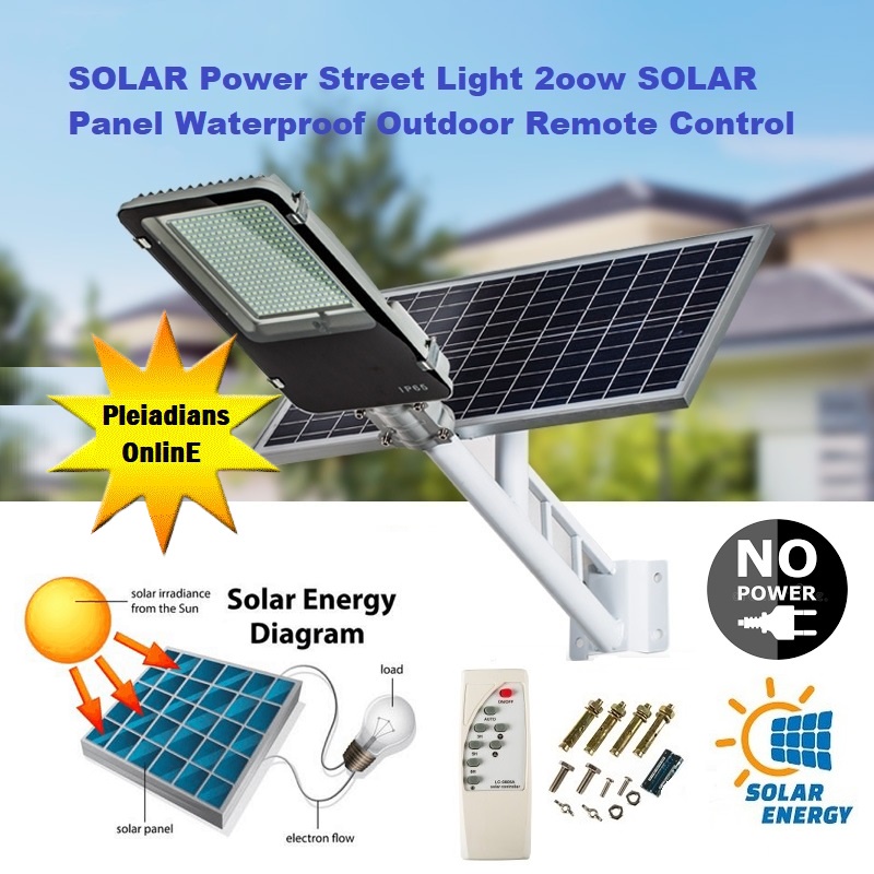 HOMIEE Solar Power Street Light Automatic On Off Outdoor Waterproof ...