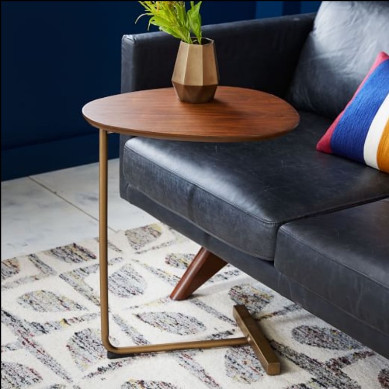 Nordic Style Oval Mini Coffee Table Near Sofa Movable Side Table ...