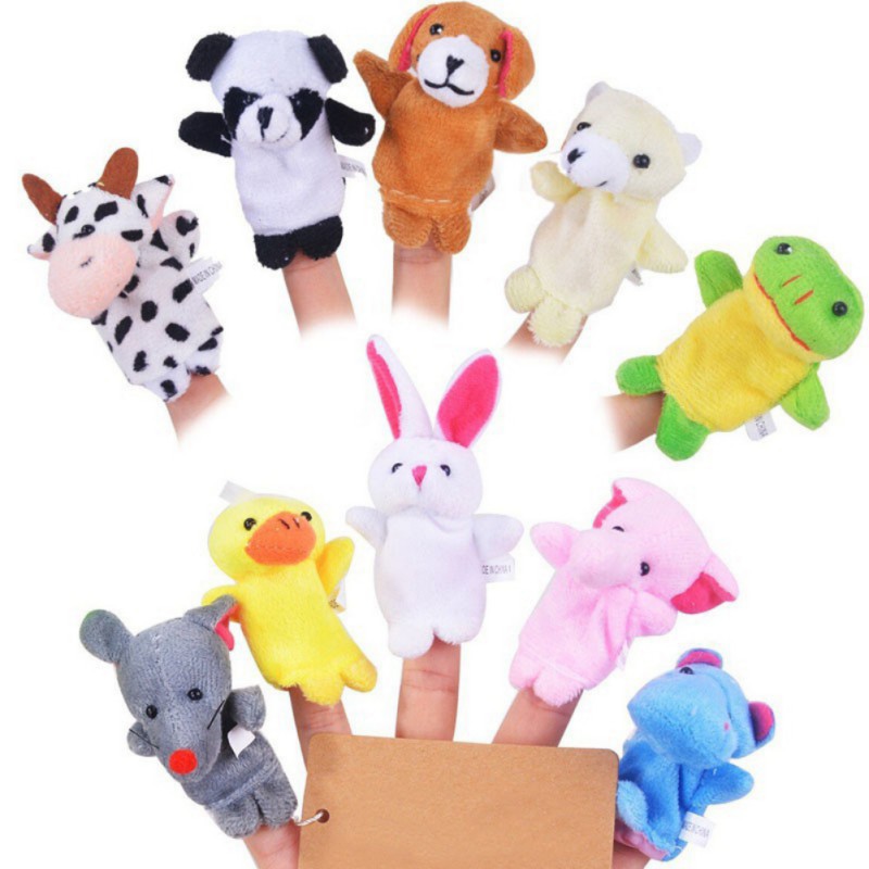 Marionnettes à Doigt Animaux En Peluche - Lot De 8 Pour Enfants (Lapin, Ours, Éléphant...) | Jeu Éducatif Et Raconte-Histoire