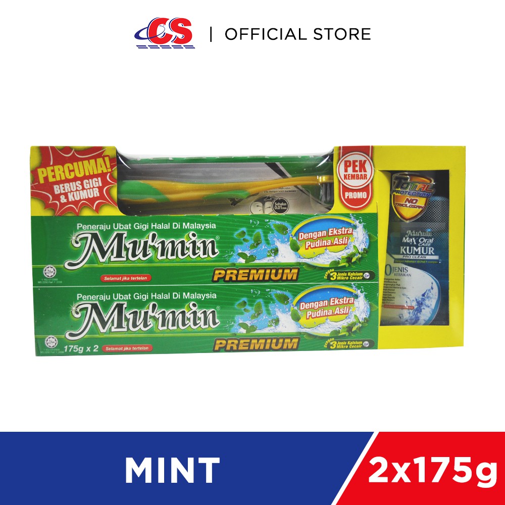 MU'MIN Toothpaste Pudina Twin Pack (2s x 175g) | Shopee Malaysia