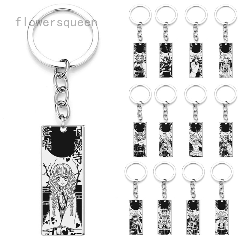 flowersqueen Anime Demon Slayer Stainless Steel Keychain Shopee Malaysia