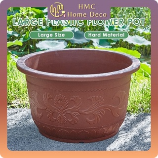 READY STOCK PASU BUNGA PLASTIK COKLAT MURAH,FLOWER POT CHEAP .