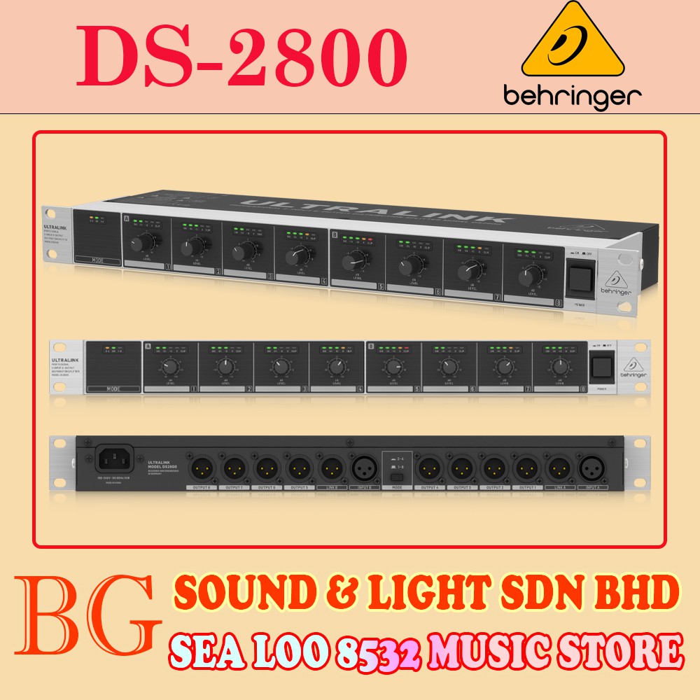 Behringer Ds 2800 Ds2800 Professional 2 Input 8 Output Distribution