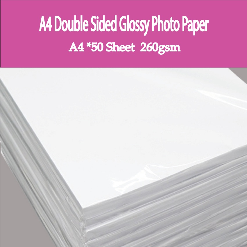 Ready Stock A4 Double Sided Inkjet Photo Glossy Paper 180gsm 200 Gsm 260 Gsm 300 Gsm Ppa4 02 8370