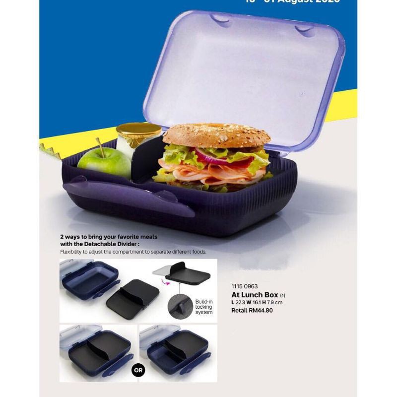 Black Tupperware Lunch Boxes