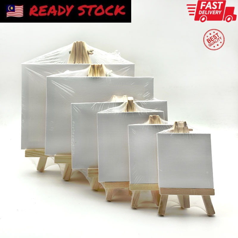 10x10cm/15x20cm Mini Stretched Canvas with stand (Set)(Wooden Frame ...