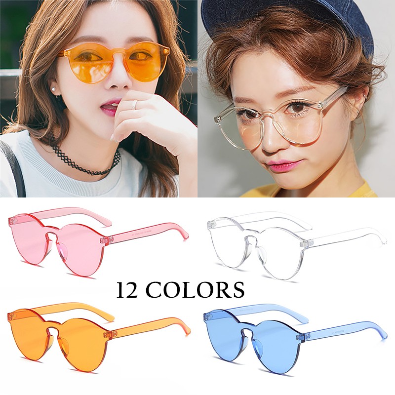 Transparent 2025 colored sunglasses