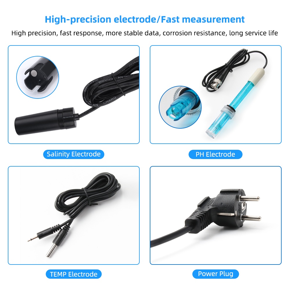 WiFi Tuya PH Salinity Meter Online Controller Seawater SaltWater Tester ...