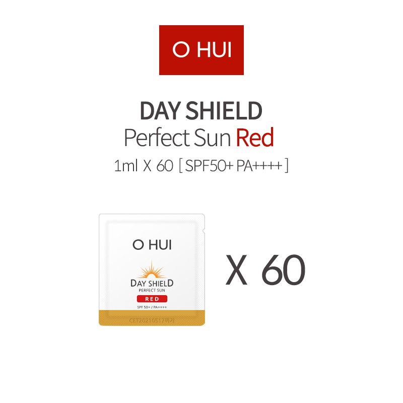 [OHUI] O HUI DAY SHIELD perfect sun red SPF50+ PA++++ 1ml X 60 UV ...