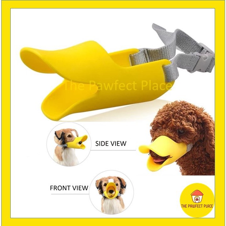 Dog Muzzle Soft Silicone Duckbill Dog Mouth Cover Anti Bite Shopee Malaysia