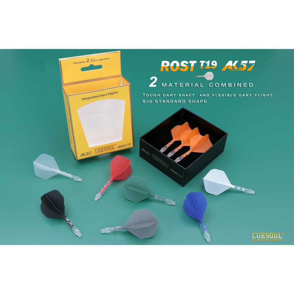 3 Aste E Vele Per Freccette CUESOUL ROST T19 - Integrate, Forma Standard Grande, Nero/Ghiaccio - Foto 4