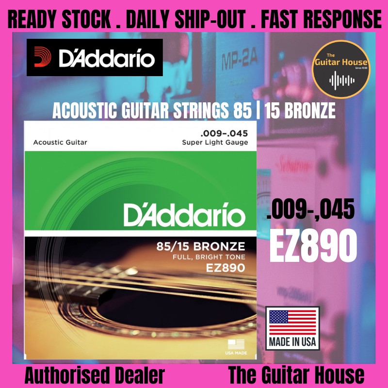 D'Addario EZ890 85/15 Bronze 0945 Super Light acoustic string daddario