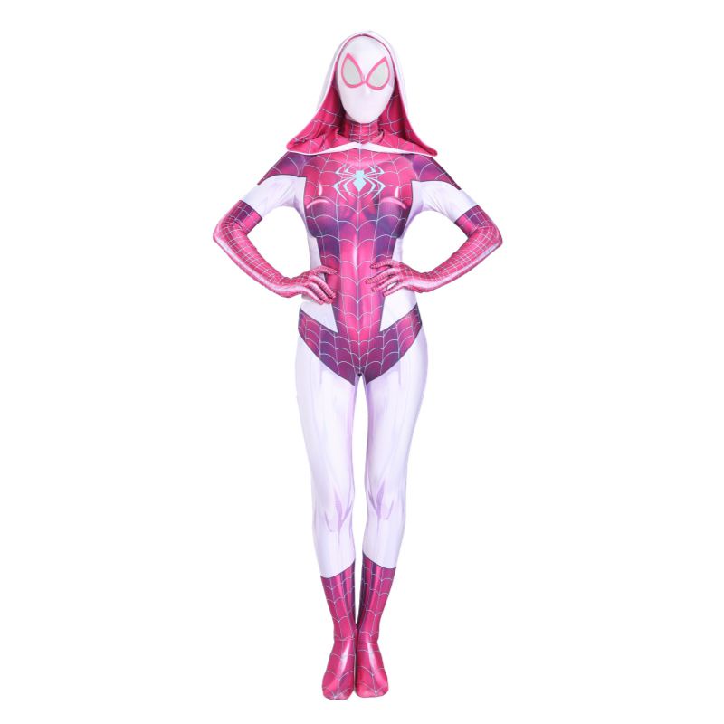 Spider Gwen Stacy Costume Venom Cosplay Girl Women Spiderman Jumpsuit  Halloween Fancy Dress | Shopee Malaysia