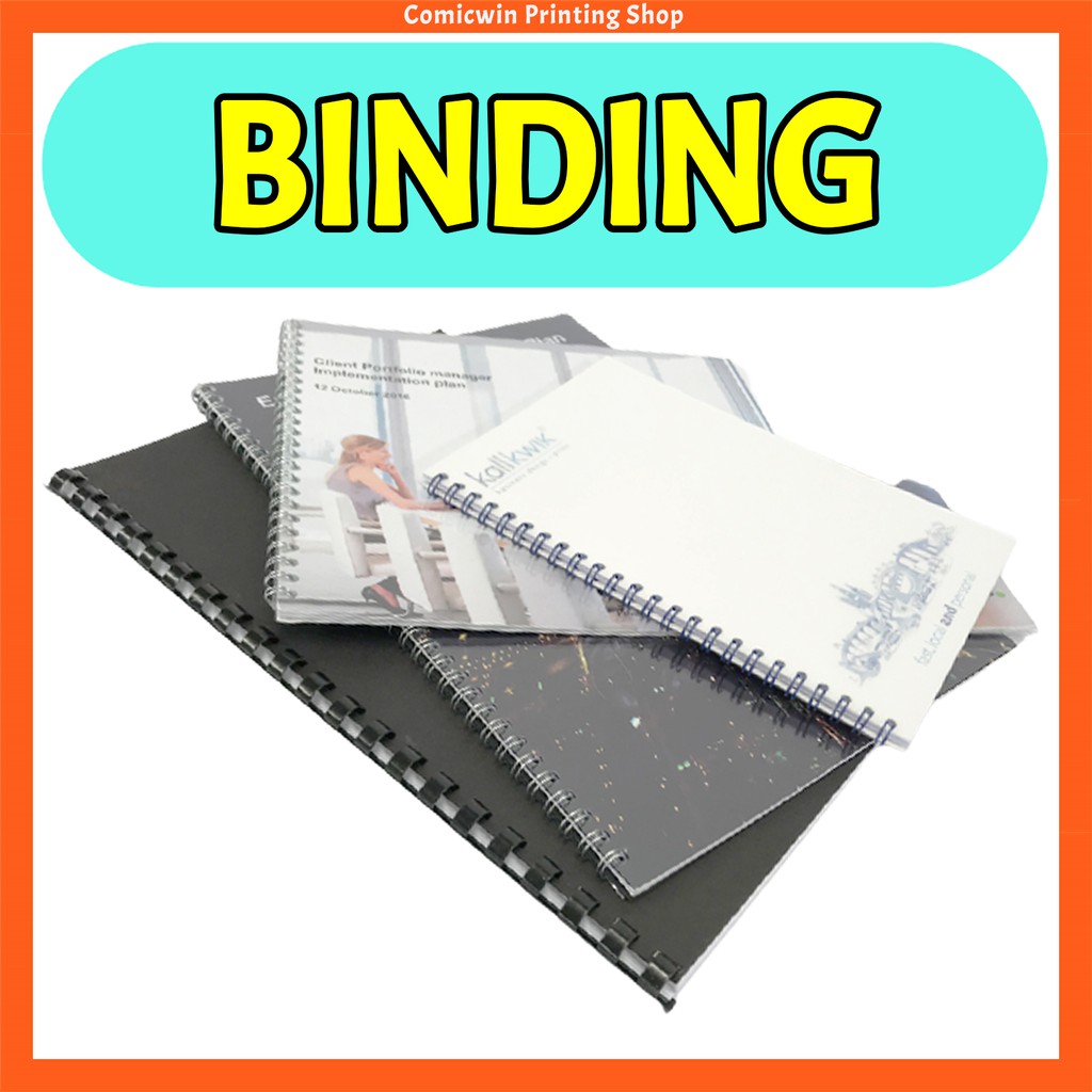 [AddOn Finishing] Binding Services Bind, Tape Bind, Wire Bind