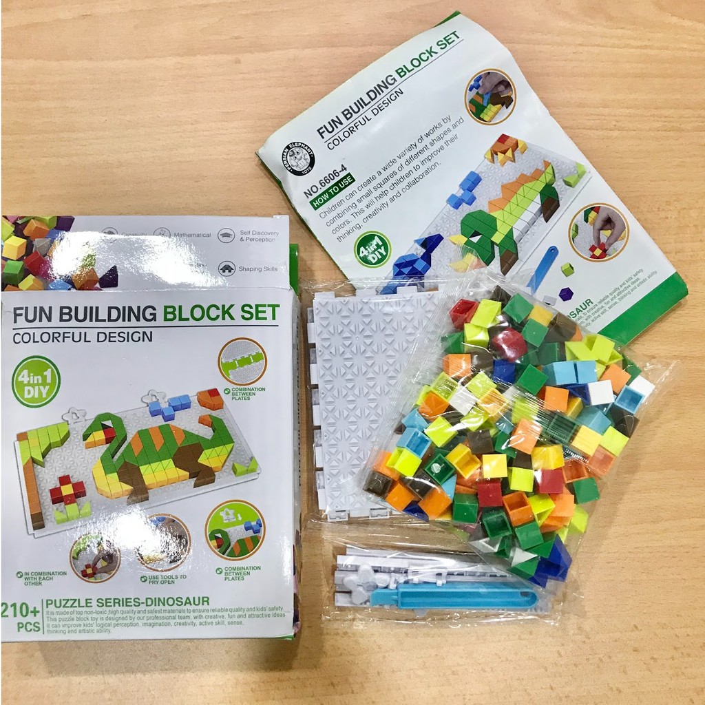 Dinosaur construction 3D magnetic 4in1 colorful diy educational block ...