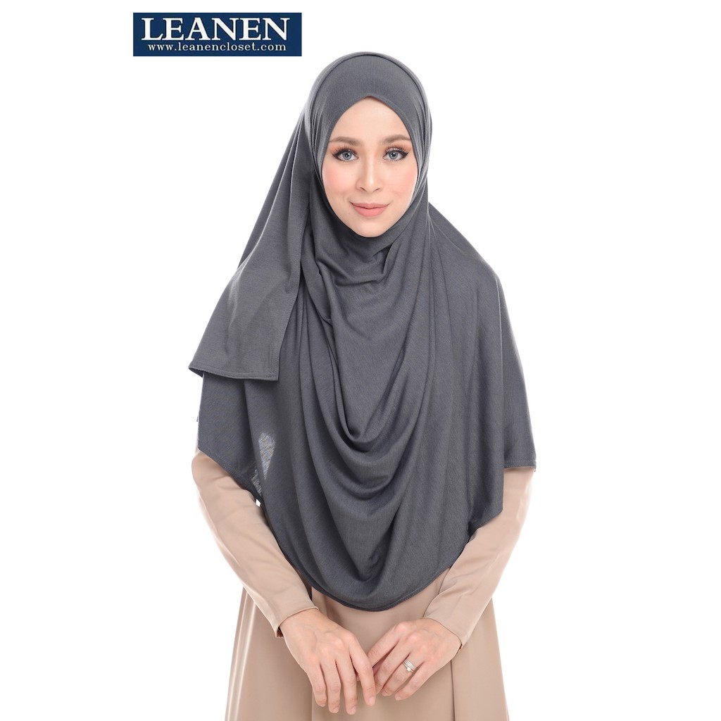 Leanen Tudung Comfy V5 - Dark Grey | Shopee Malaysia