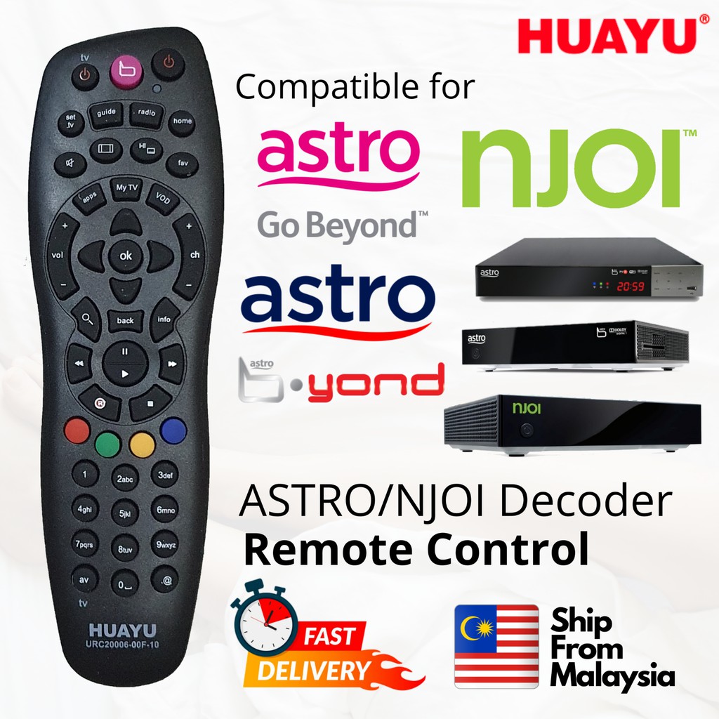 HUAYU 10 In 1 ASTRO Remote Control For HYPP/BYOND/PVR/NJOI/Old Model ...