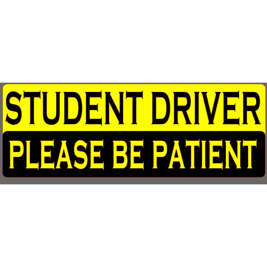 Student and New Driver Decal/Sticker (Weatherproof) | Shopee Malaysia