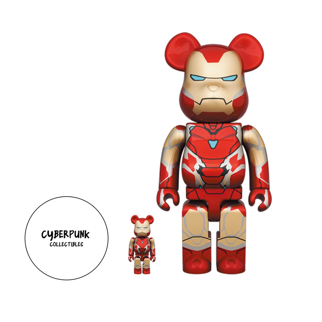 BE@RBRICK Bearbrick IRON MAN MARK 85 100% & 400% | Shopee