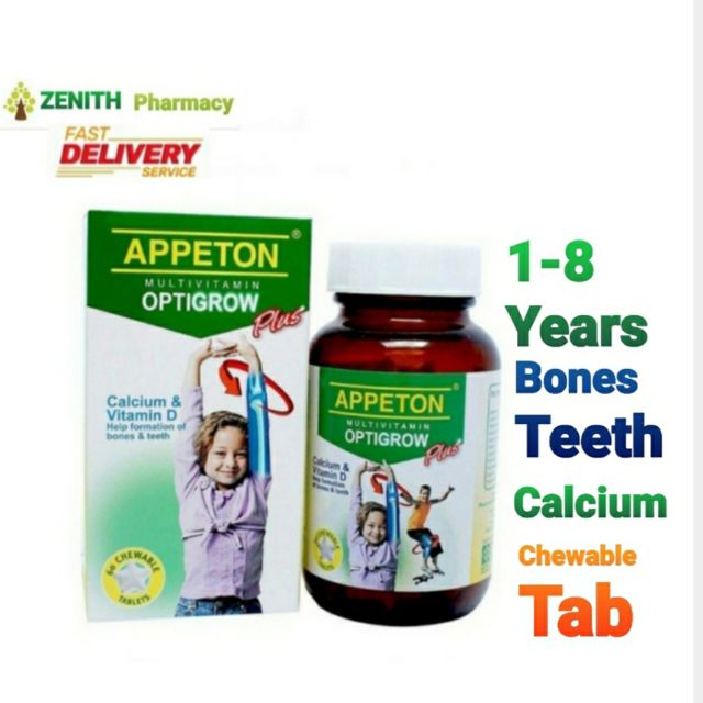 Appeton Optigrow Exp:07/2026 Multivitamin 60's Chewable | Shopee Malaysia