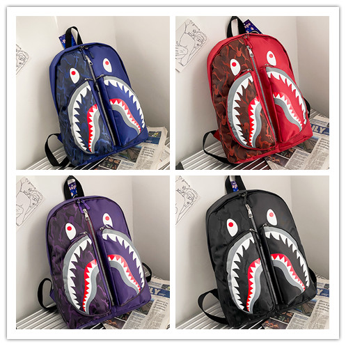 Red shimmable bape backpack