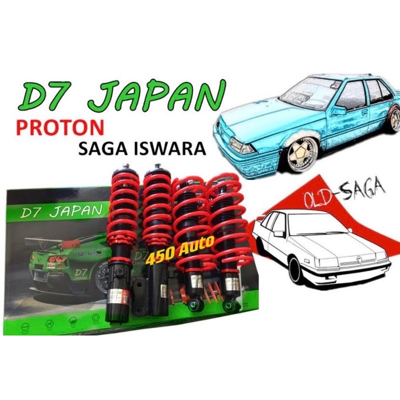 D7 Japan Jepun Proton Saga Iswara Lmst Hi Low Body Shift Adjustable Set