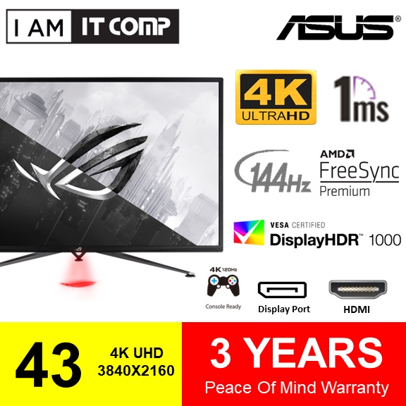 ASUS 43 Inch ROG STRIX XG43UQ 4K UHD ( 3840 x 2160) ,144Hz ,1ms , AMD